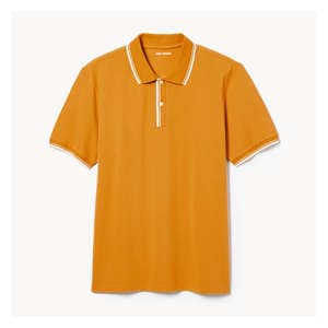 Men's Textured Stripe Polo in Beige from Joe Fresh